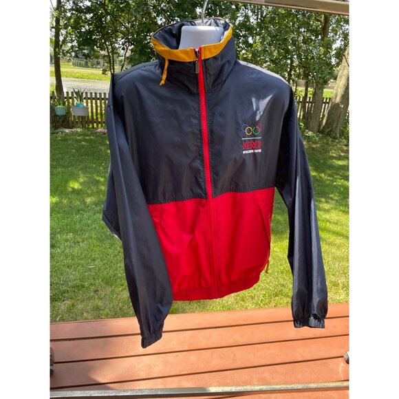 Xerox Worldwide Partner Olympic Windbreaker Jacket Medium Men's Zippered Hood - Picture 1 of 12